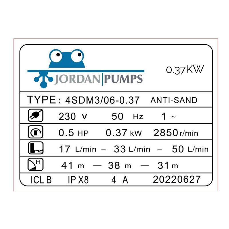 0.37kW Submersible Pump, Motor & Controlbox 4 Inch (220V) - Image 2